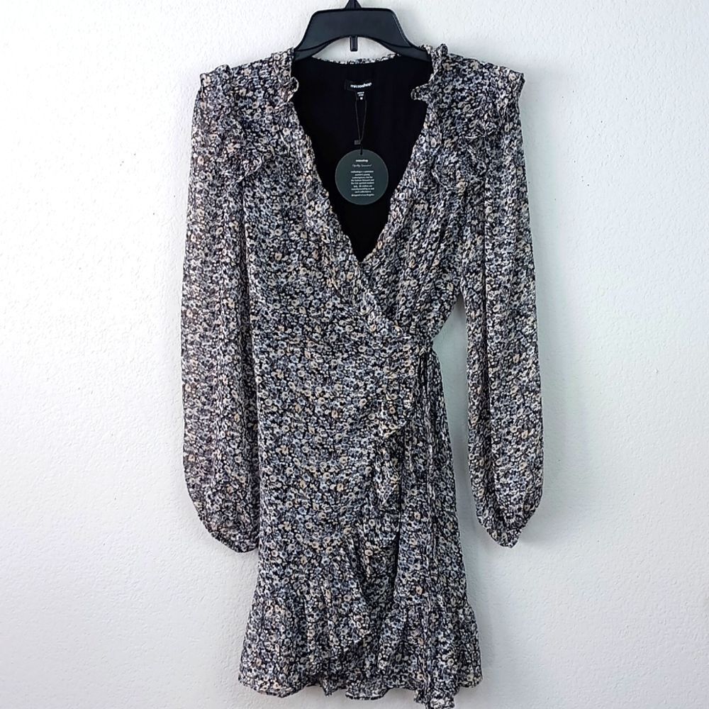 mittoshop Black and White Floral Mini Dress - Picture 6 of 13